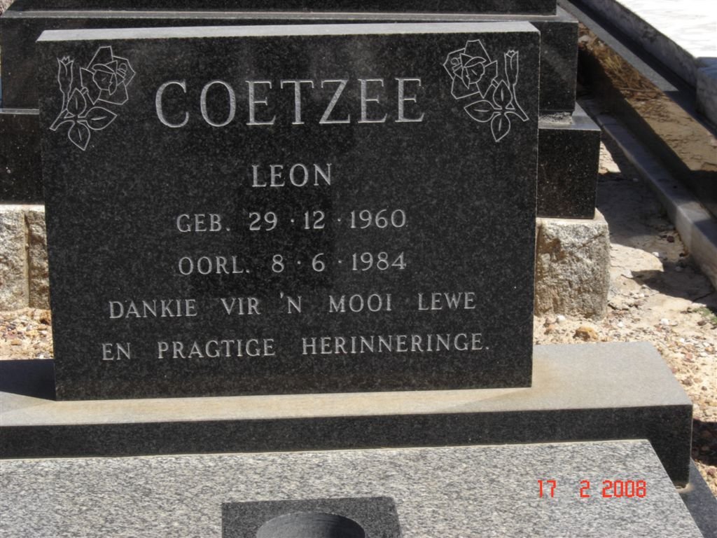 COETZEE Leon 1960-1984