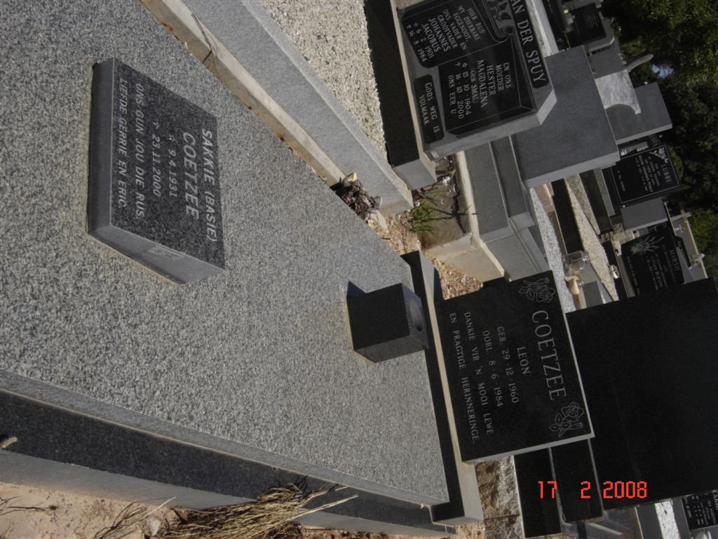 COETZEE Sakkie 1931-2000 :: COETZEE Leon  1960-1984
