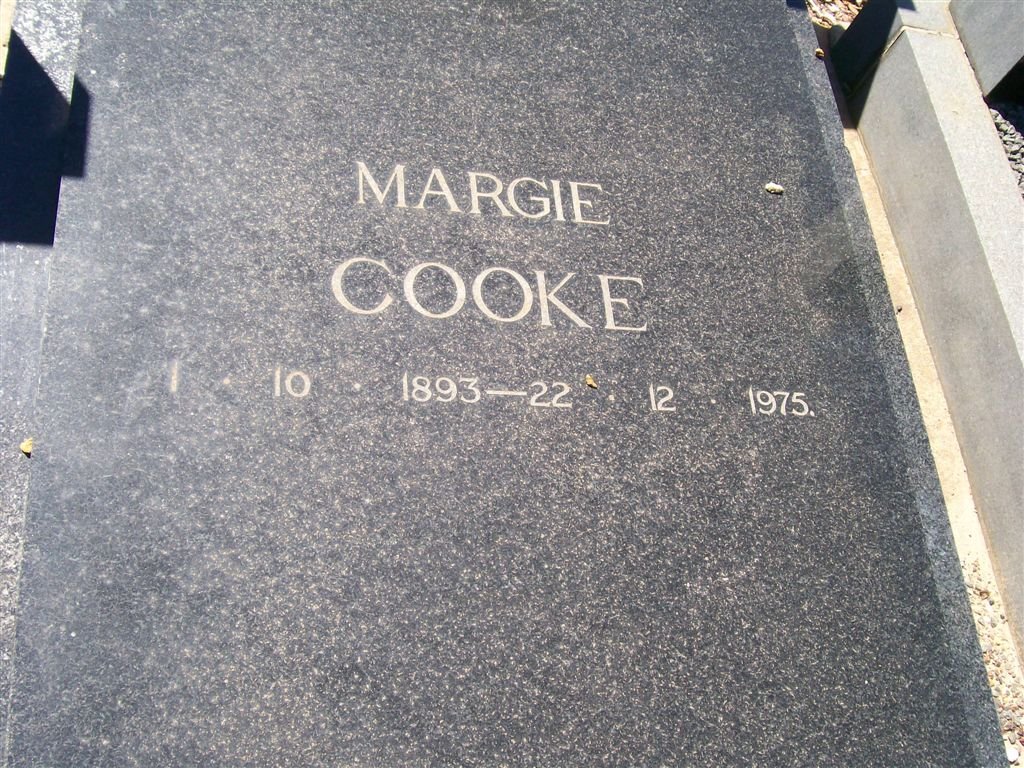COOKE Margie 1893-1975
