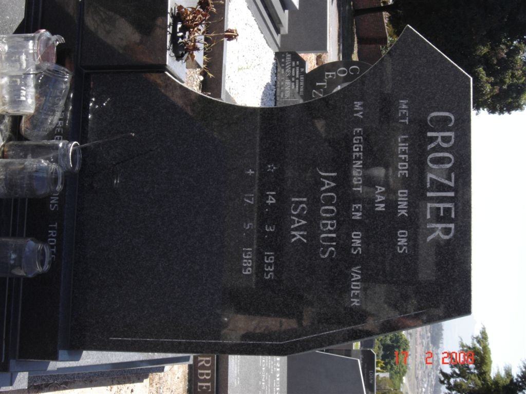 CROZIER Jacobus Isak 1935-1989