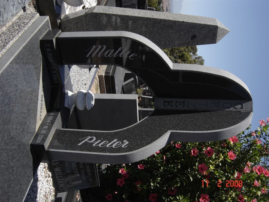 COETZEE Pieter 1924-2004 &amp; Mattie 1925-1985