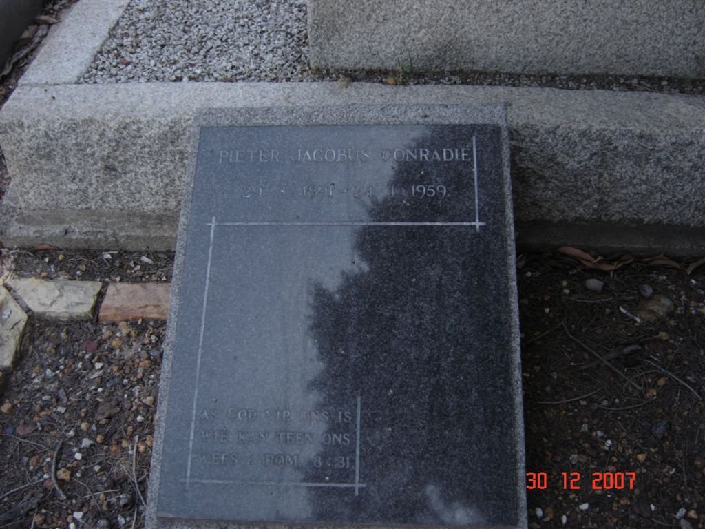 CONRADIE Pieter Jacobus 1891-1959