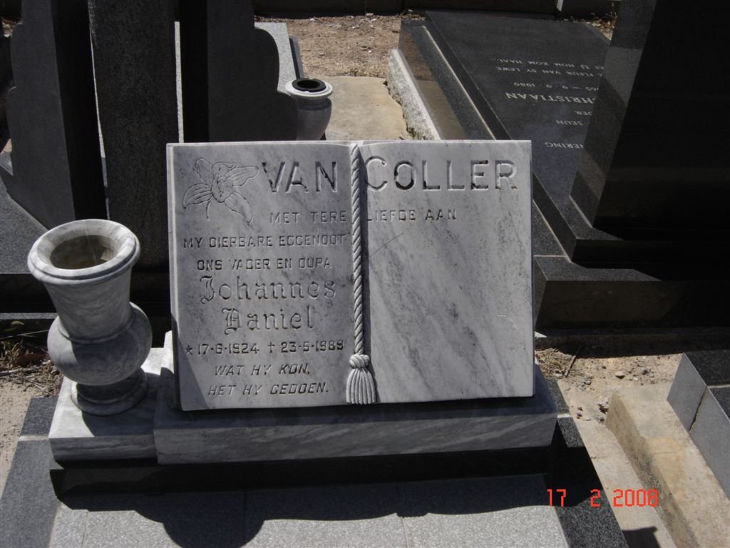 COLLER Johannes Daniel, van 1924-1988