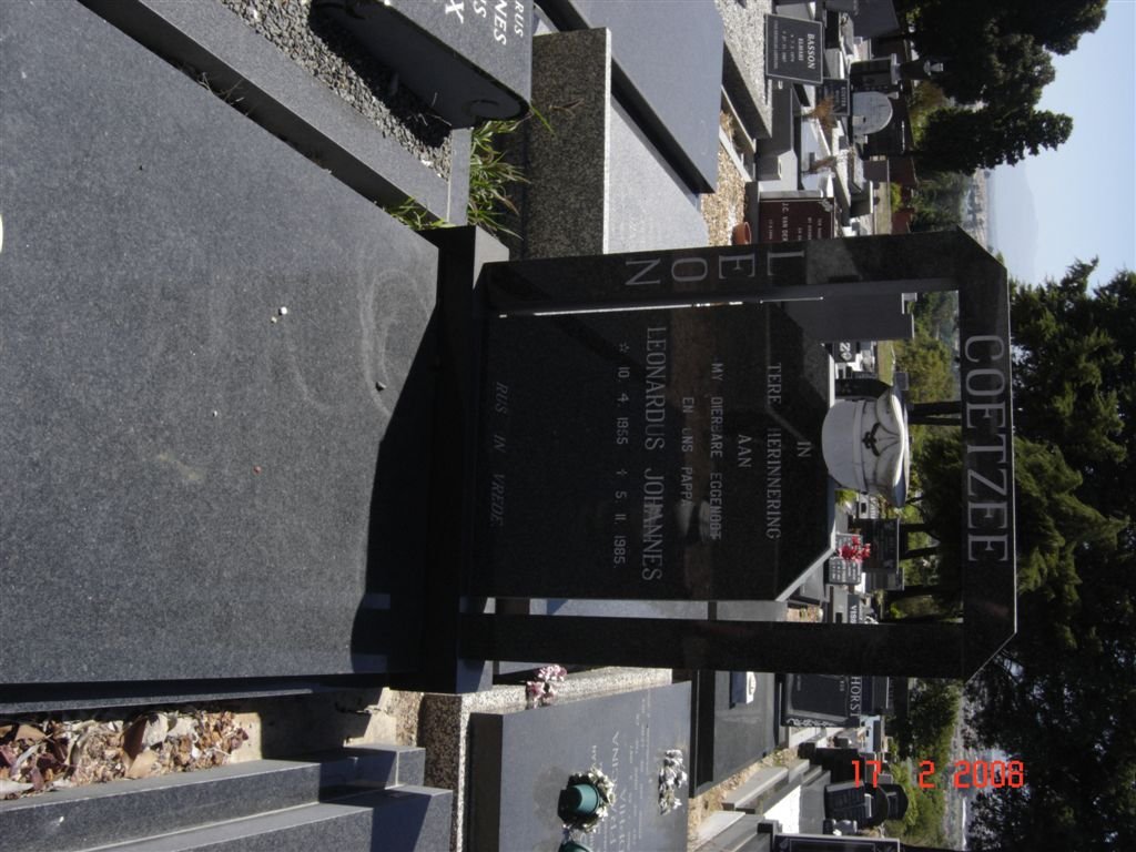 COETZEE Leonardus Johannes 1955-1985