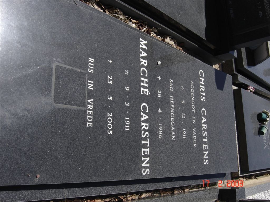 CARSTENS Chris 1911-1986 &amp; Marché 1911-2005