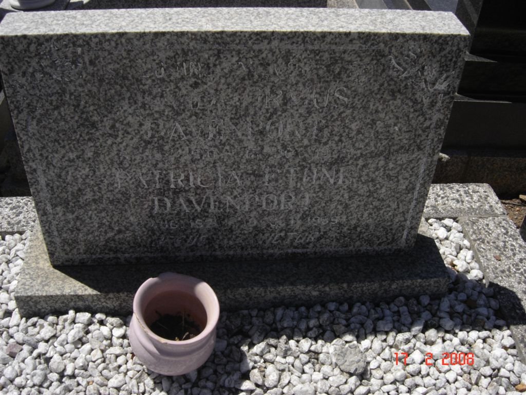 DAVENPORT Patricia ? 1921-1985