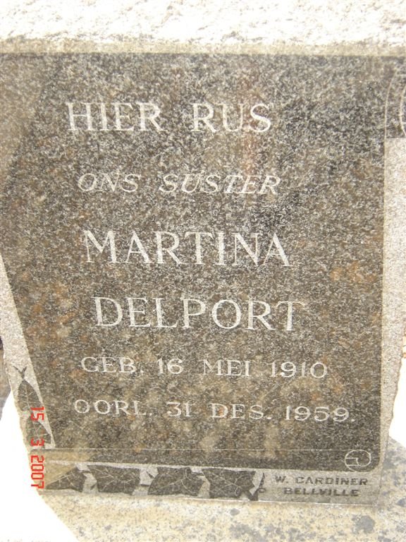 DELPORT Martina 1910-1959