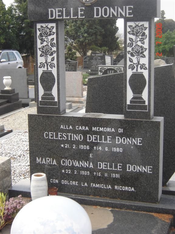 DELLE DONNE Celestina 1906-1980 &amp; Maria Giovanna 1909-1991