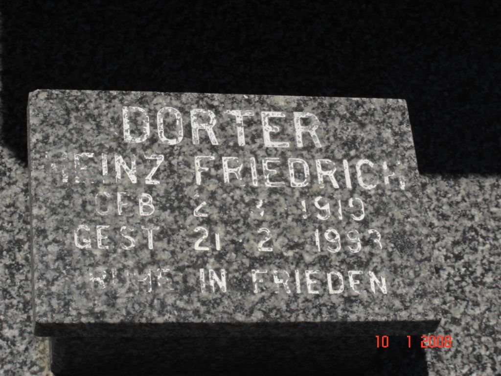 DORTER  Heinz Friedrich 1919-1993