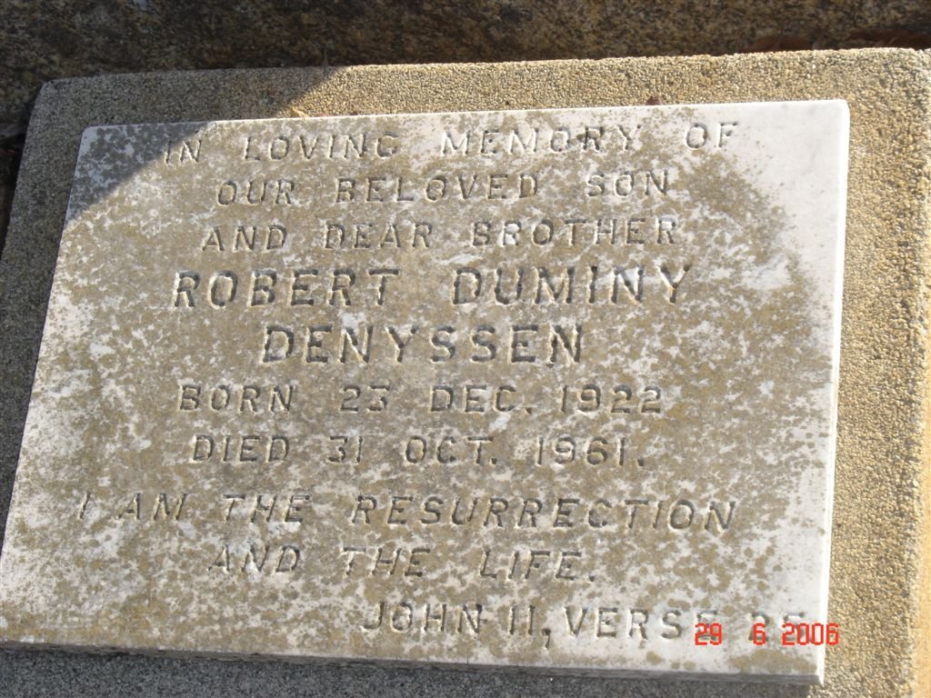 DENYSSEN Robert Duminy 1922-1961