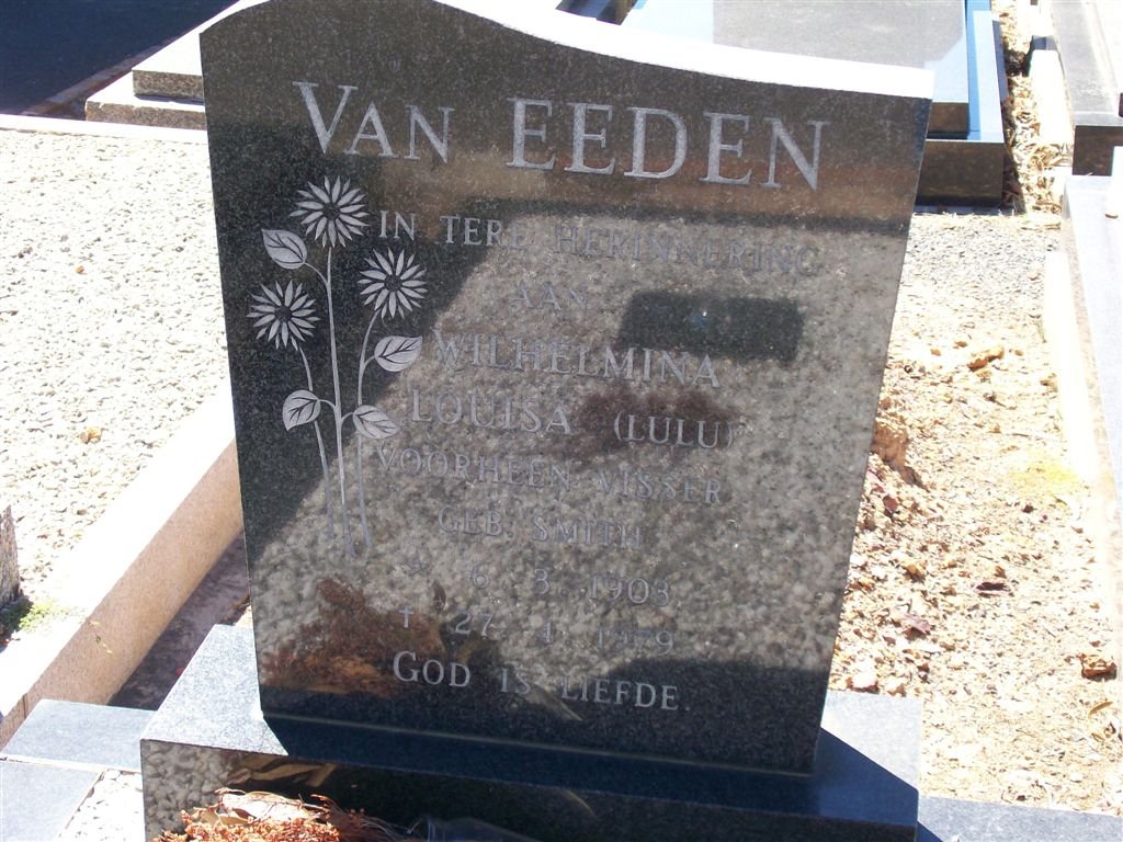 EEDEN Wilhelmina Louisa, van 1903-1979