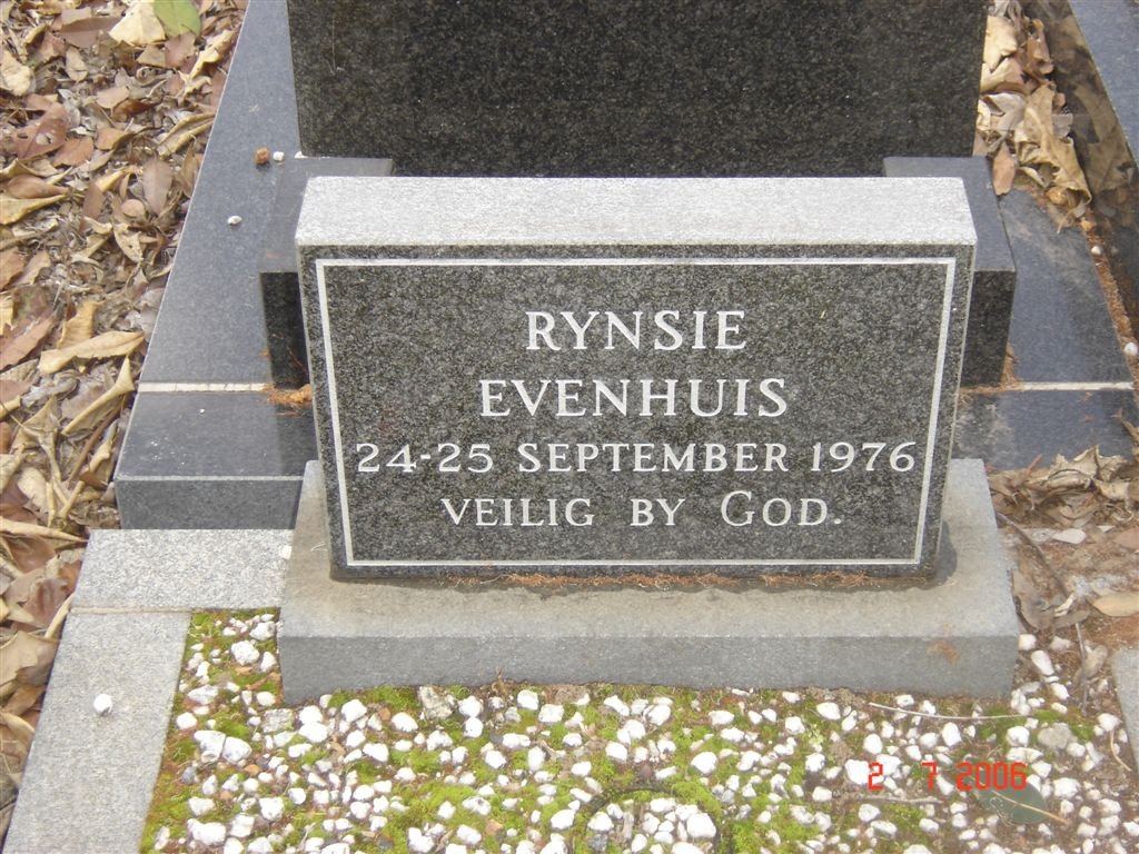 EVENHUIS Rynsie 1976-1976