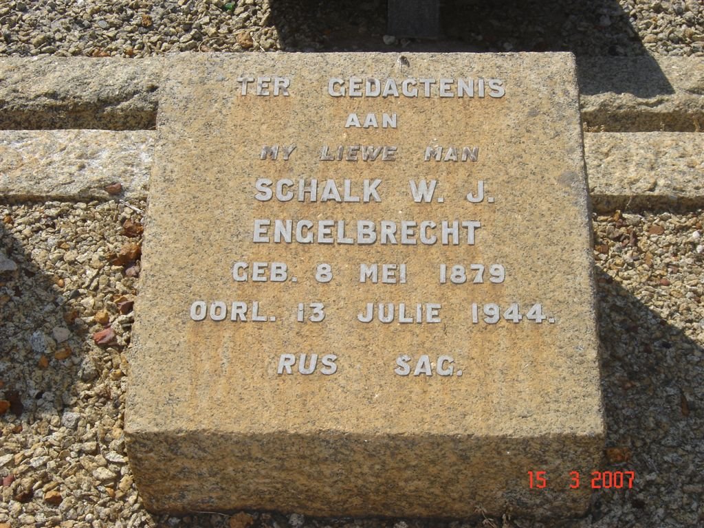 ENGELBRECHT Schalk W.J. 1879-1944