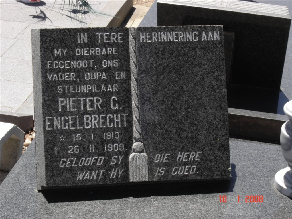 ENGELBRECHT Pieter G. 1913-1989