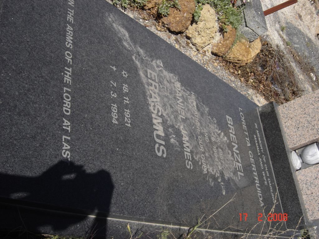 ERASMUS Daniel James 1921-1994 :: BRENZEL Loretta Gertruida  1957-1994