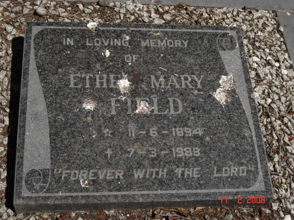 FIELD Ethel Mary 1894-1988