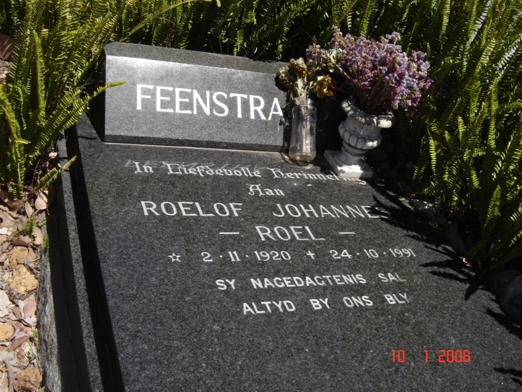 FEENSTRA Roelof Johannes 1920-1991