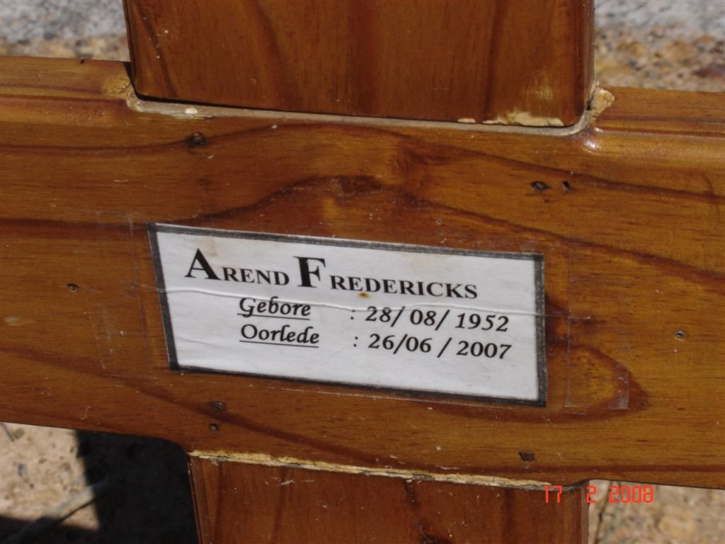 FREDERICKS Arend 1952-2007