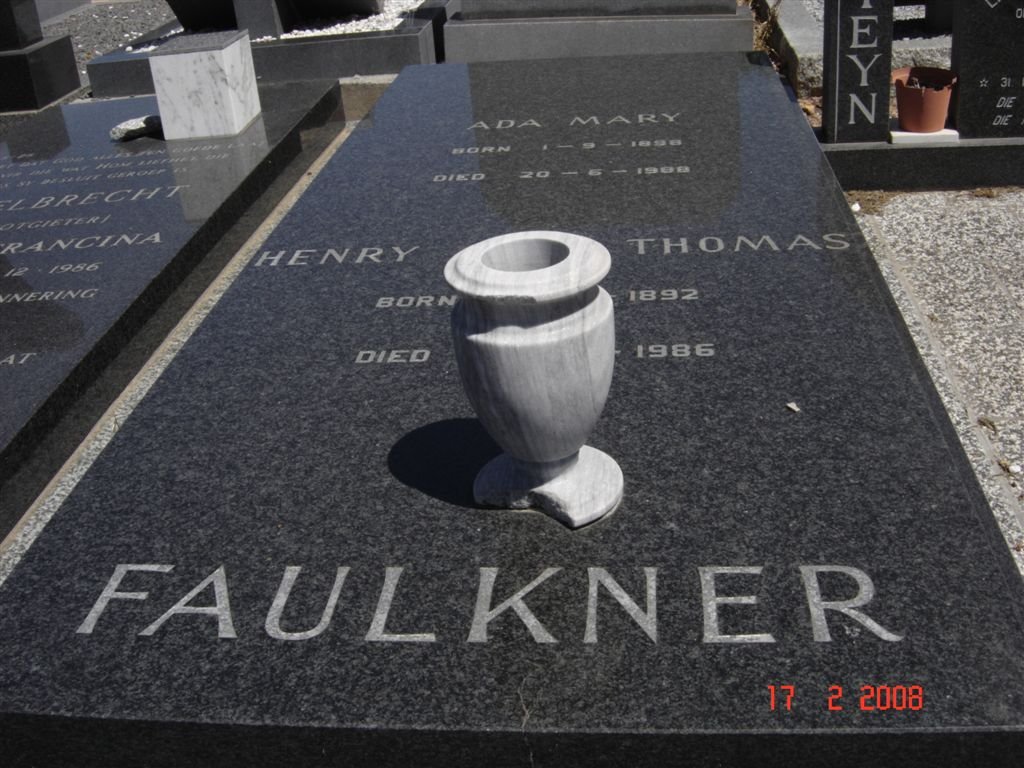 FAULKNER Henry John Thomas 1892-1986 &amp; Ada Mary 1898-1988