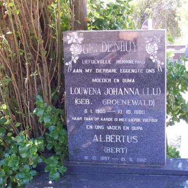 GELDENHUYS Albertus 1897-1982 &amp; Louwena Johanna GROENEWALD 1900-1980