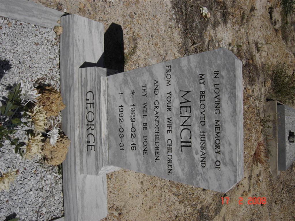 GEORGE Mencil 1929-1992