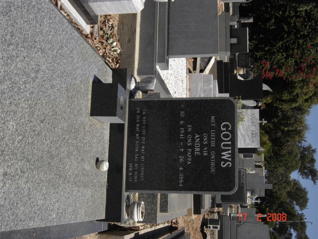 GOUWS André 1941-1984