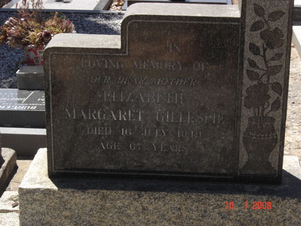 GILLESPIE Elizabeth Margaret -1949