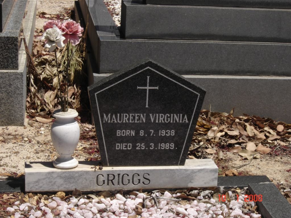 GRIGGS Maureen Virginia 1938-1989