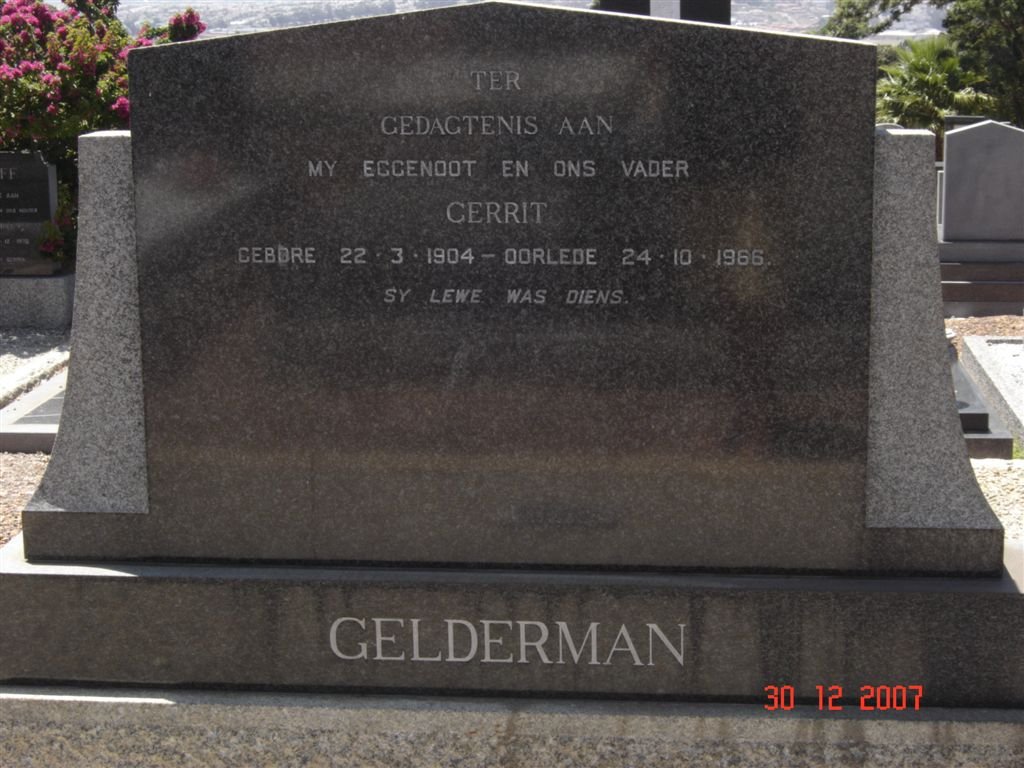 GELDERMAN Gerrit 1904-1966