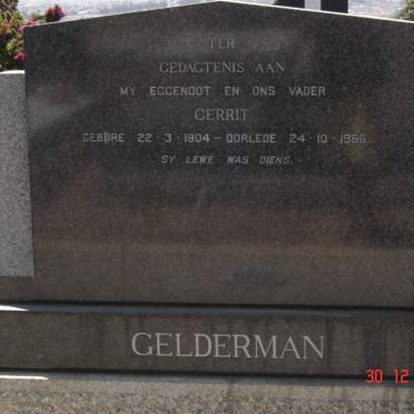 GELDERMAN Gerrit 1904-1966