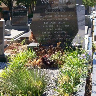 GEMERT Bastiaan, van 1919-1979 &amp; Myrtle Henrietta 1919-2002