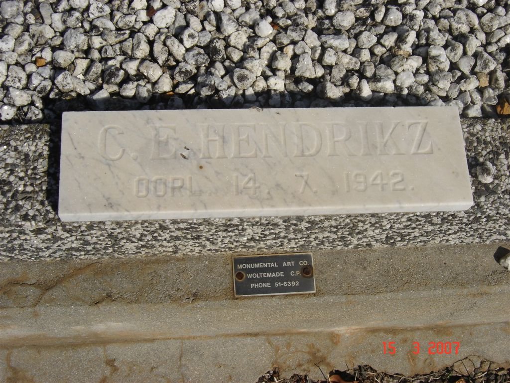 HENDRICKZ C.E. -1942