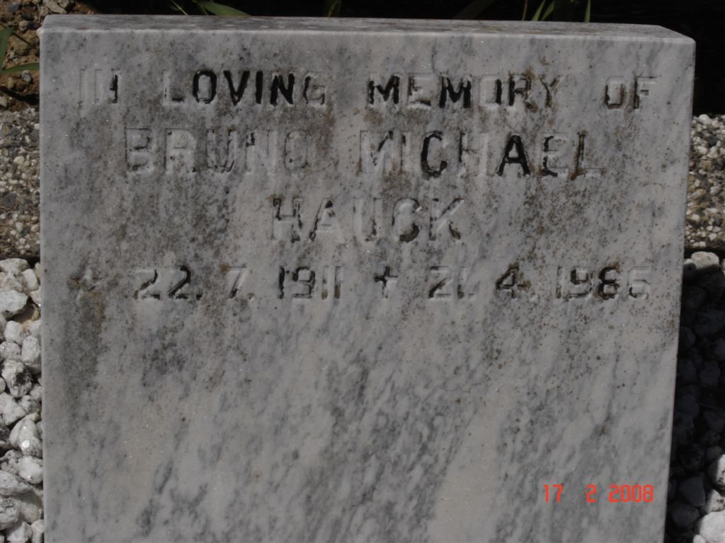 HAUCK Bruno Michael 1911-1986