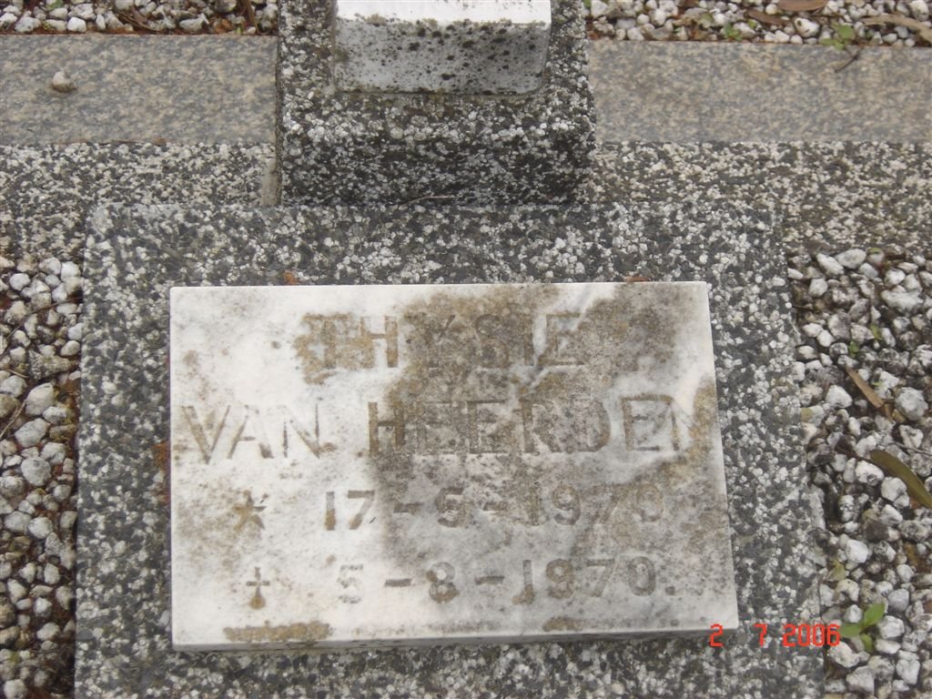 HEERDEN Thysie, van 1970-1970