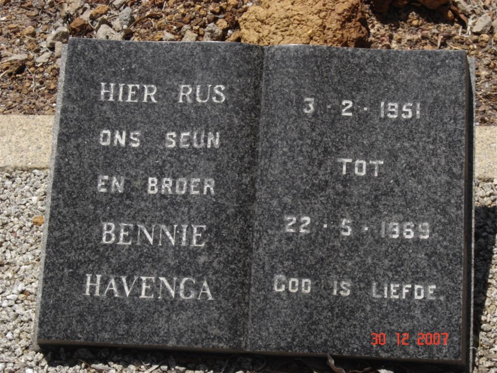 HAVENGA Bennie 1951-1969