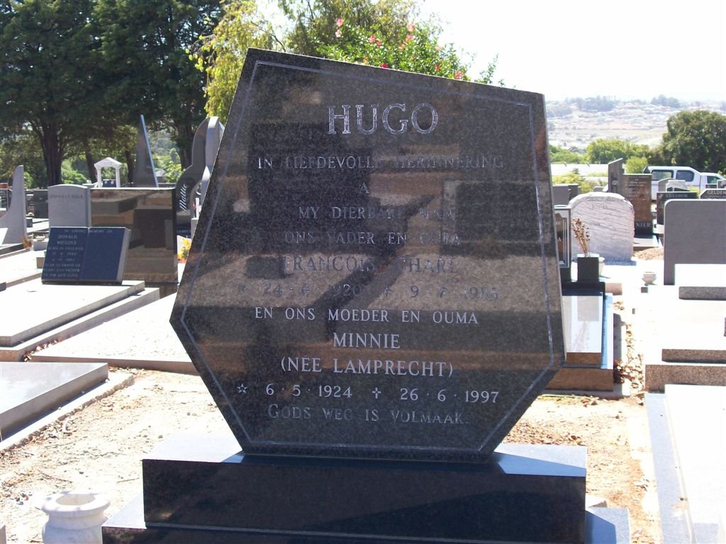 HUGO Francois Charl 1920-1980 &amp; Minnie LAMPBRECHT 1924-1997