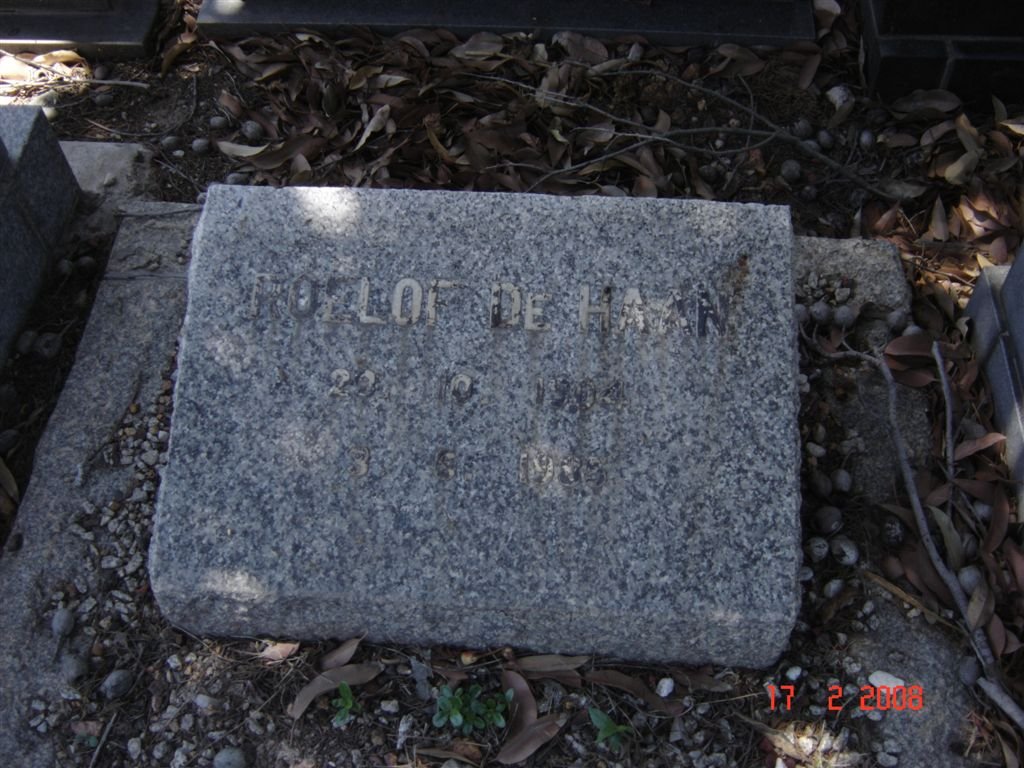 HAAN Roelof, de 1904-1986