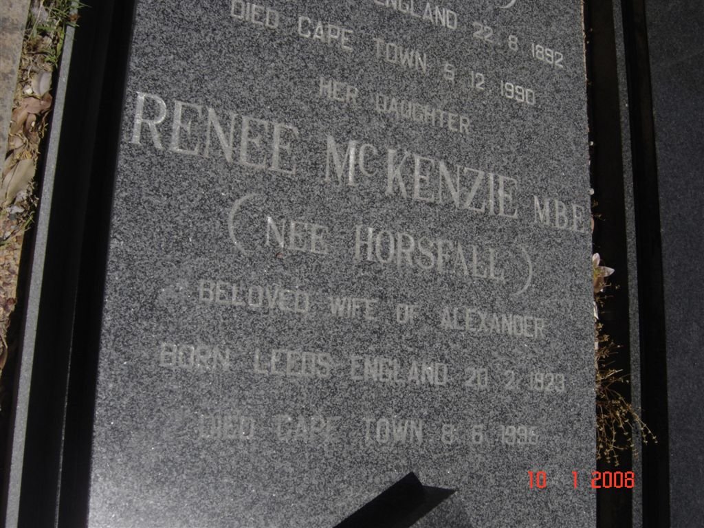 HORSFALL Ethel Martha nee SELLERS 1892-1990 :: McKENZIE Renee  nee HORSFALL 1923-1995