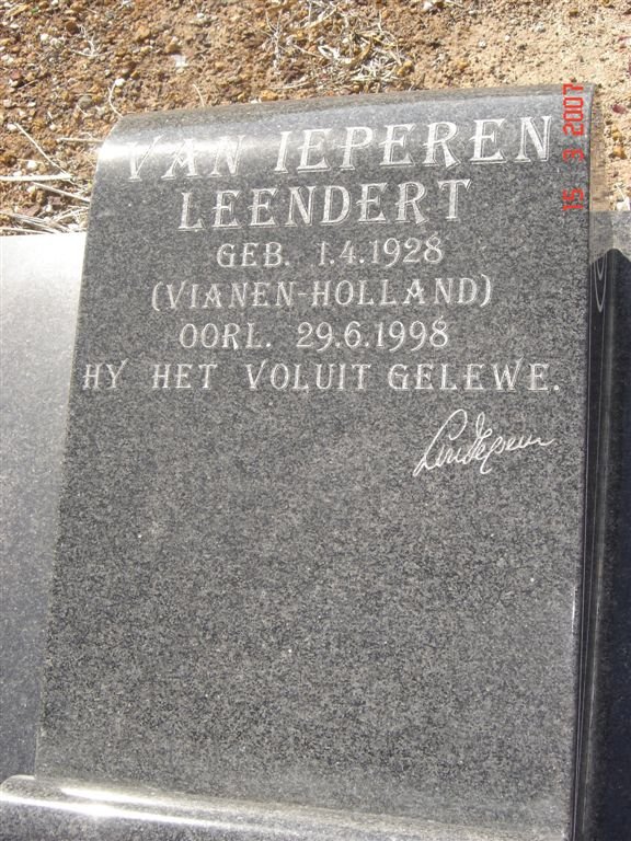 IEPEREN Leendert, van 1928-1998