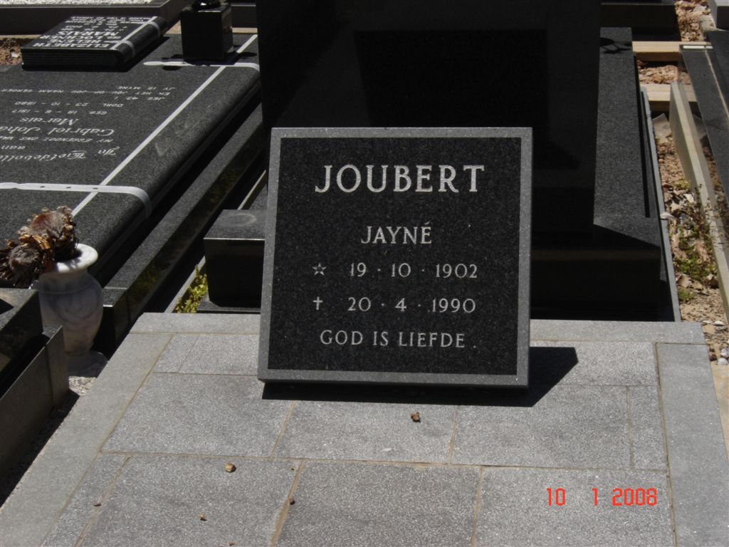 JOUBERT Jayné 1902-1990