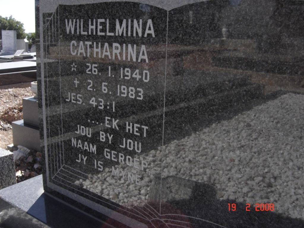 JOUBERT Wilhelmina Catharina 1940-1983