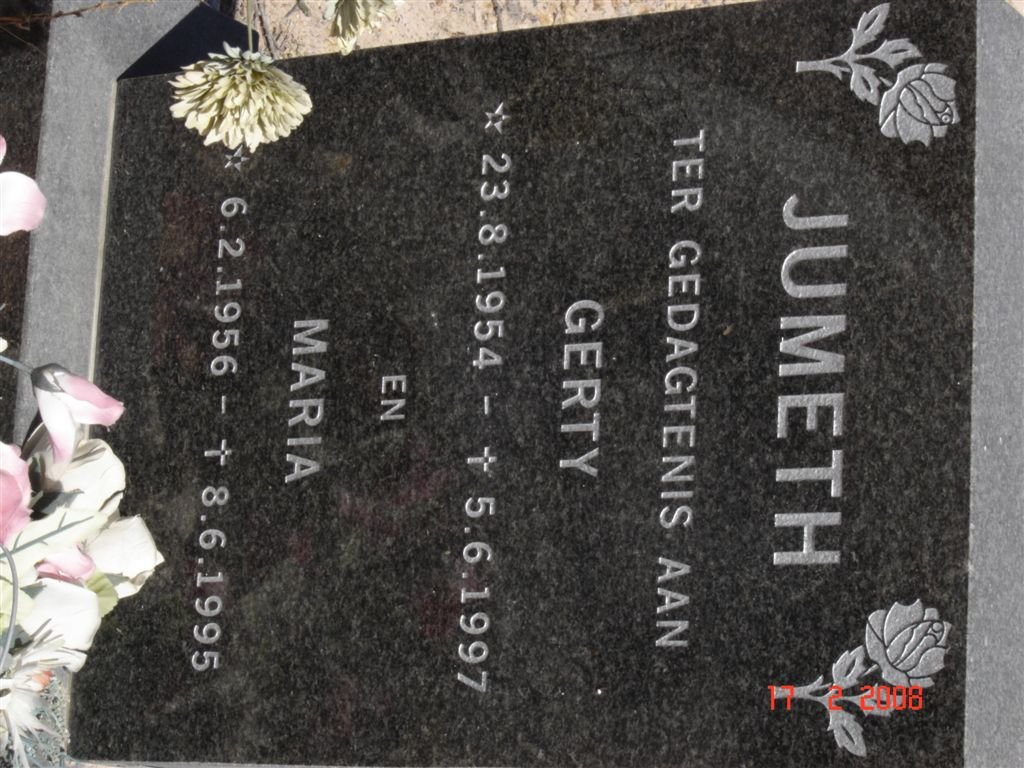 JUMETH Gerty 1954-1997 :: JUMETH Maria  1956-1995