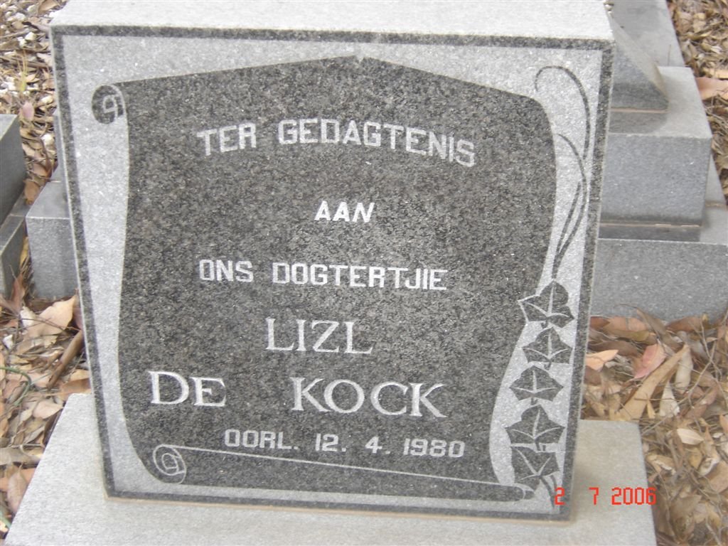 KOCK Lizl, de -1980