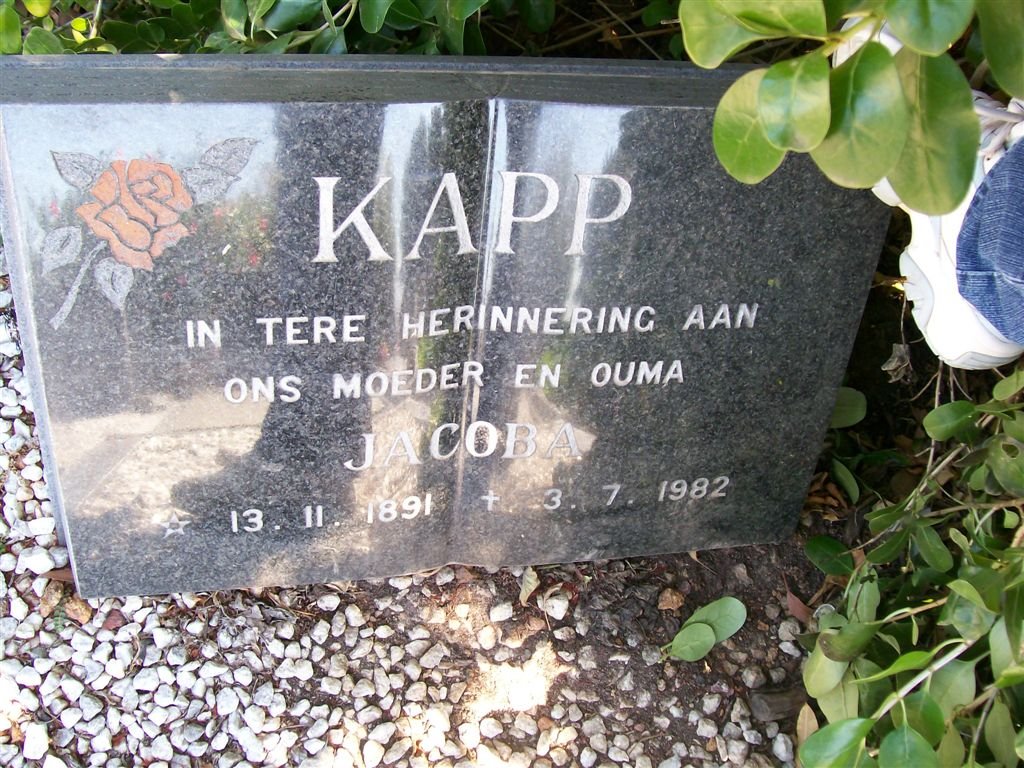 KAPP Jacoba 1891-1982