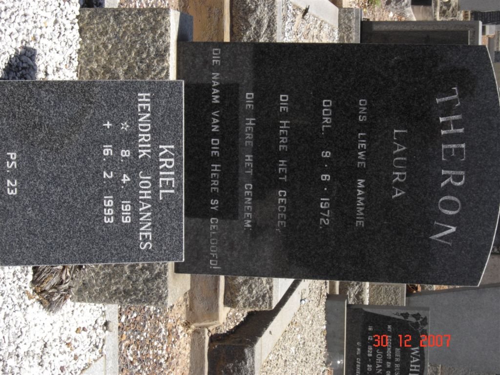 KRIEL Hendrik Johannes 1919-1993 :: THERON Laura  -1972