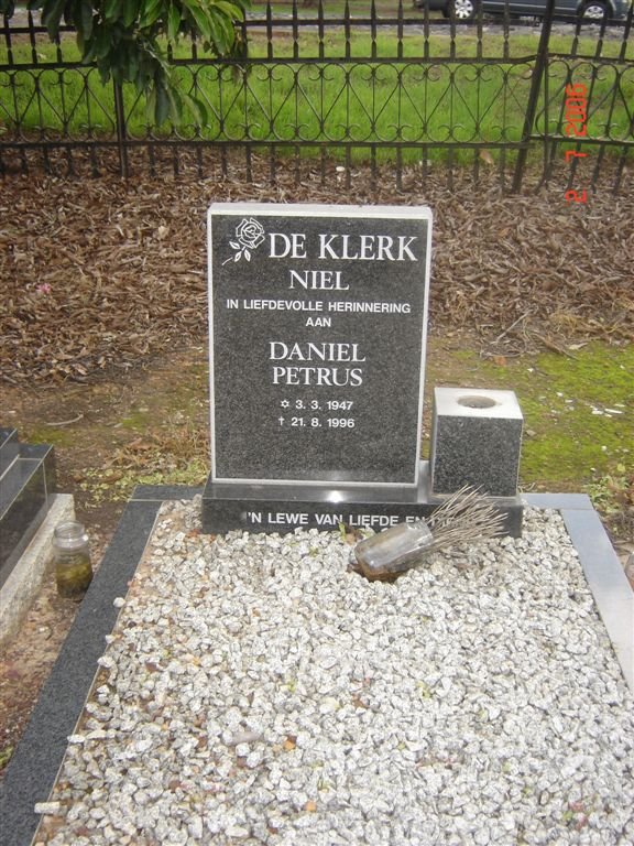 KLERK Daniel Petrus, de 1947-1996