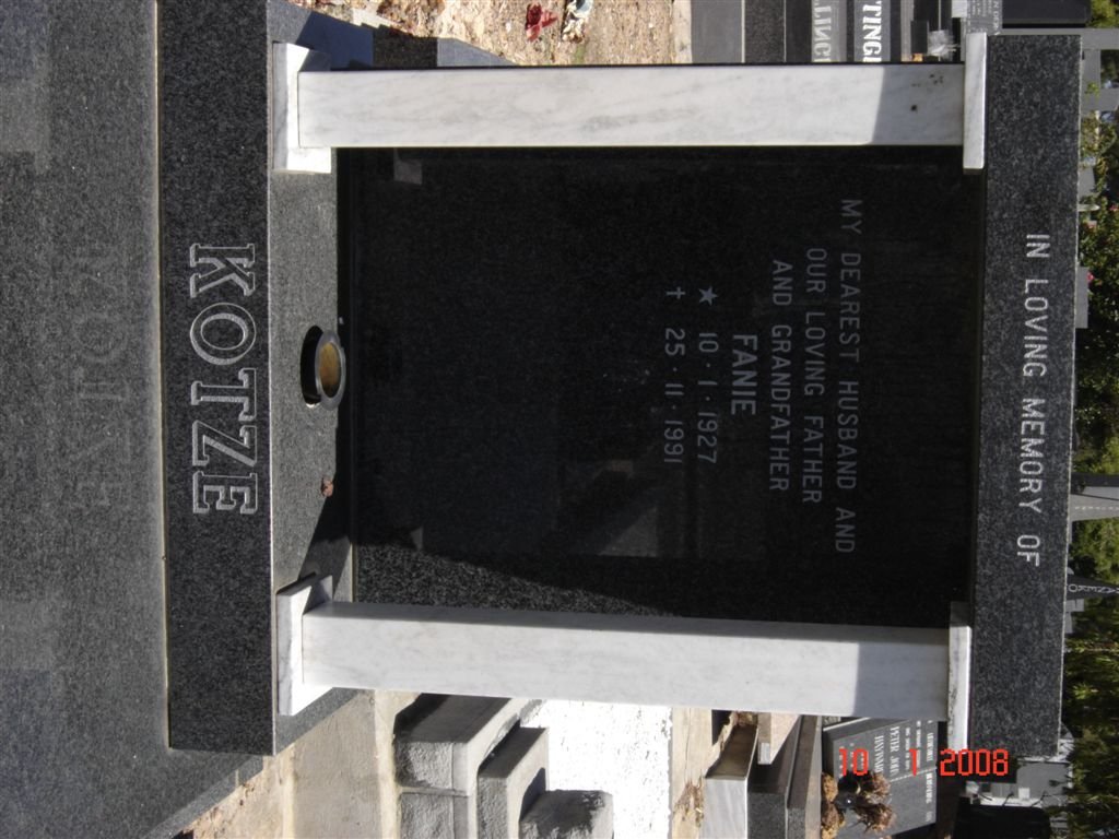 KOTZE Fanie 1927-1991