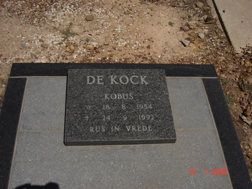 KOCK Kobus, de 1954-1992