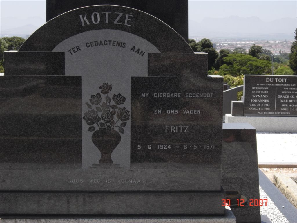 KOTZé Fritz 1924-1971
