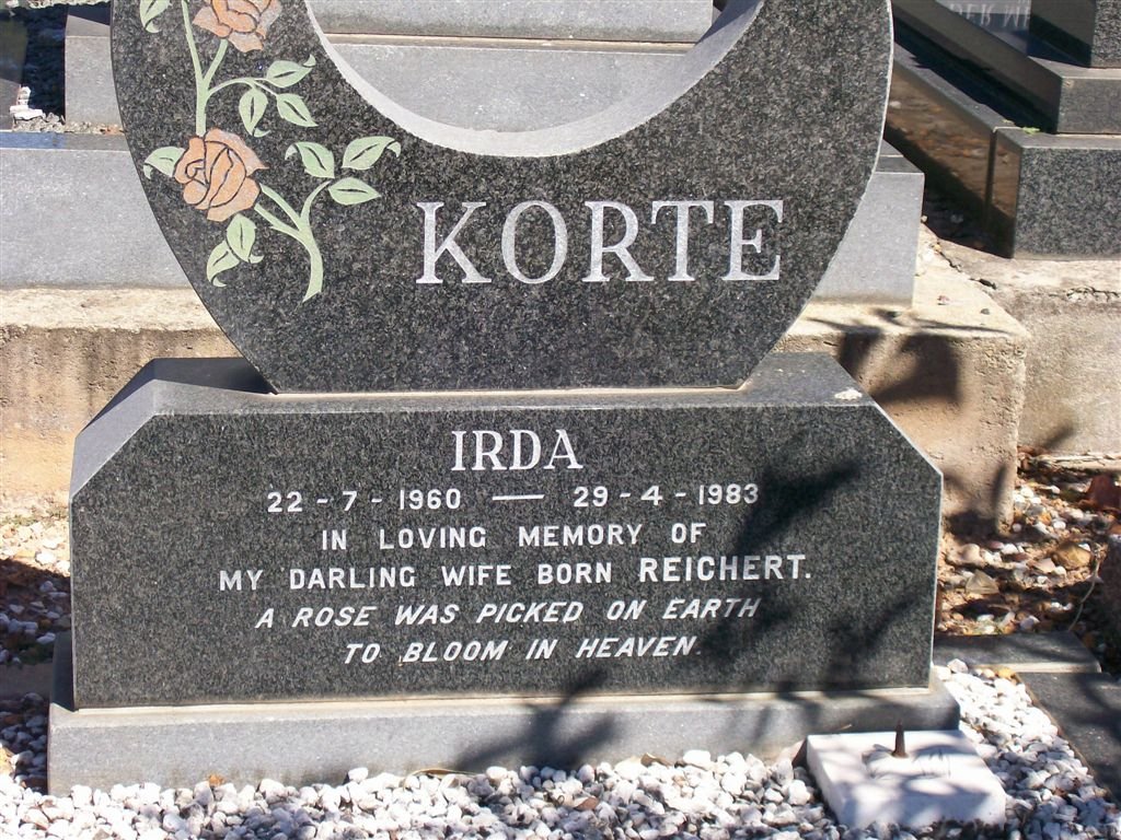 KORTE Irda nee REICHERT 1960-1983